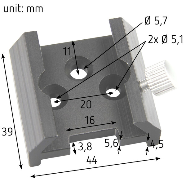 Omegon Base di supporto per cercatori (tipo Vixen)