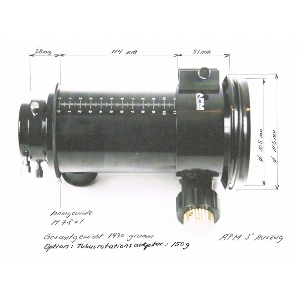 APM Rack and Pinion Focuser 3"