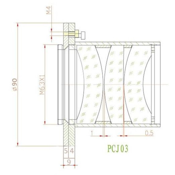 APM Riccardi flangia adattatrice M63