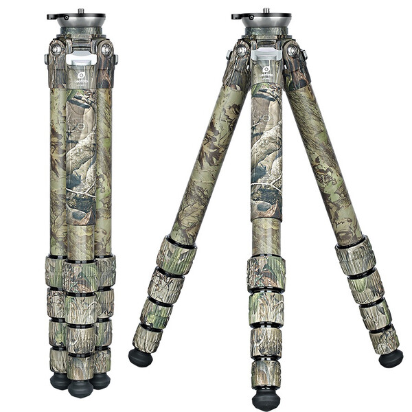 Leofoto Carbon tripod LS-365CEX Ranger mit Nivellierbasis + PG-1 Gimbal Full Camo