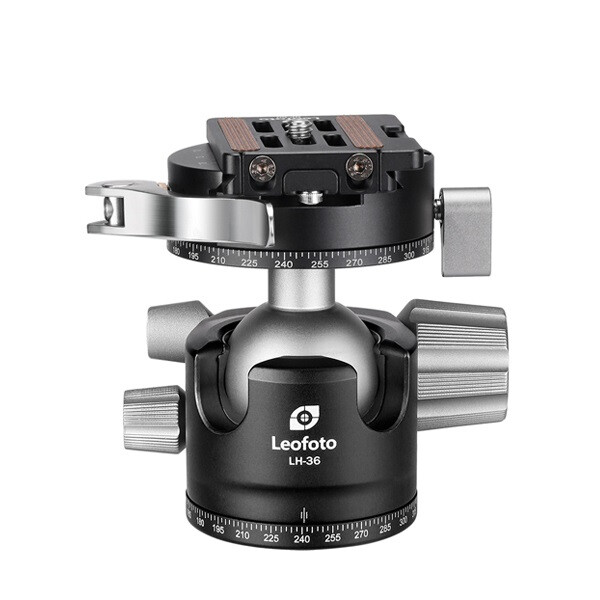 Leofoto Tripod ball-head LH-36PCL, Dual-Panoramafunktion + Schnellwechselplatte NP-60