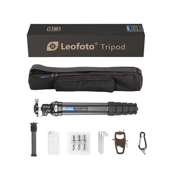 Leofoto Carbon tripod LS-255C Ranger + Ballhead LH-30 + kurze Mittelsäule DC-252C