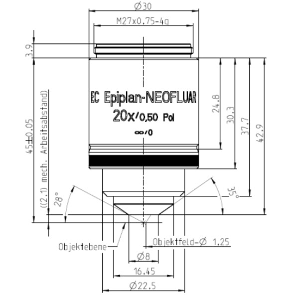 ZEISS Objective Objektiv EC Epiplan-NeofluarPOL, 20x/0,50 wd=2,1