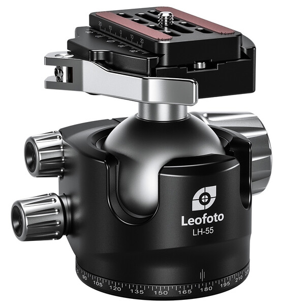 Leofoto Tripod ball-head LH-55LR with Quick-release connector LR-70