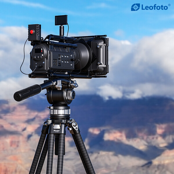 Leofoto Carbon tripod LVC-193 double tube + Video tilt head BV-15