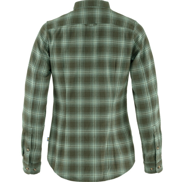 Fjällräven Övik Flannel Shirt W, 662-614 Deep Forest-Patina Green, M