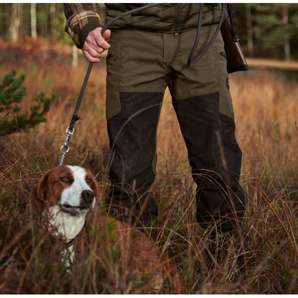 Härkila Driven Hunt HWS Lederhose, Willow green/Shadow brown, Gr. 48