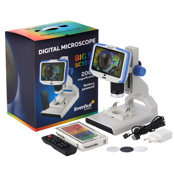 Levenhuk Microscope Rainbow DM500 2MP 1/2.9" 2.8µm 7-50x LCD CMOS Color Digital