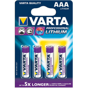 Varta Pilas micro (AAA) de litio de uso profesional, paquete de 4 unidades