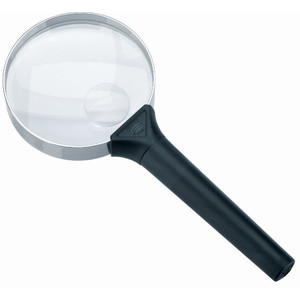 Schweizer Magnifying glass Basic-Line BIFOCUS hand-held magnifier, 6D/16D;Ø75/Ø20mm, bifocal