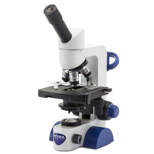 Optika Microscope B-65, mono, 40-1000x, LED, rechargeable battery, Cross table