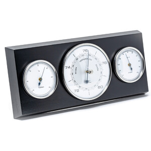 130mm Sliver 3 in 1 Barometer Weather Station Indoor Outdoor Use