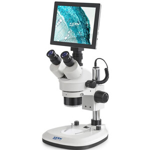 Kern Microscope OZL 466C241, Greenough, Column, 7-45x, 10x/20, Reflected light, 3W LED, Ringl.Camera 5MP, USB, USB 2.0, HDMI, WiFi, Tablet