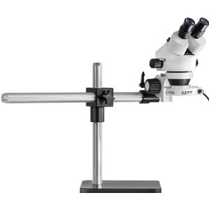 Kern Stereo zoom microscope OZL 963, trino, 0.7-4.5x, telescopic arm stand, plate, LED ringl.