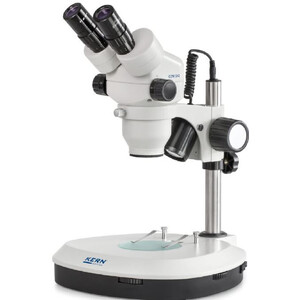 Kern Stereo zoom microscope OZM 542, Bino, 7-45x, HSWF10x23, Transmitted light, 3W LED