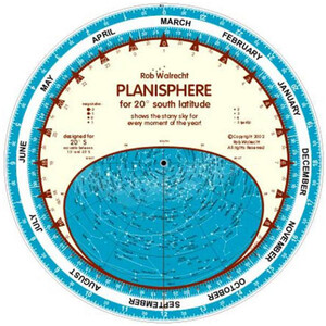 Rob Walrecht Mapa estelar Planisphere 20°S 25cm