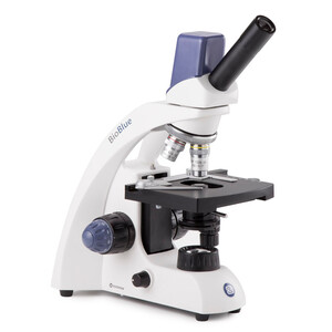 Euromex BioBlue microscope, BB.4225, digital, mono, DIN, 40x - 400x, 10x/18, LED, 1W, w. cross table