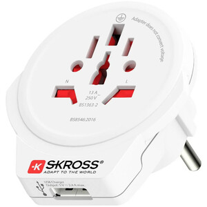 Skross Power pack Travel adapter World to Europe USB 1.0