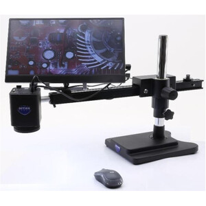 Optika Microscope IS-4K2, zoom opt. 1x-18x, autofocus, 8 MP, 4K Ultra HD, overhanging stand, 15.6" screen