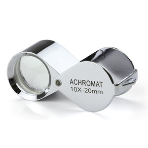 20x 21mm Folding Jeweler Loupe - Silver Chrome