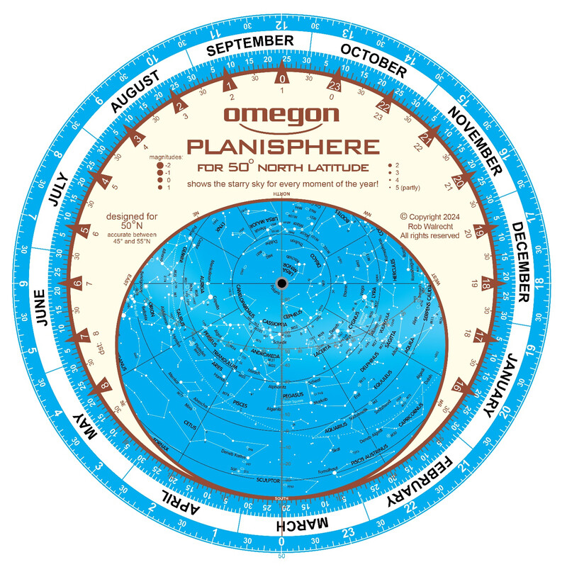 Omegon Sterrenkaart Planisfeer (Engels)