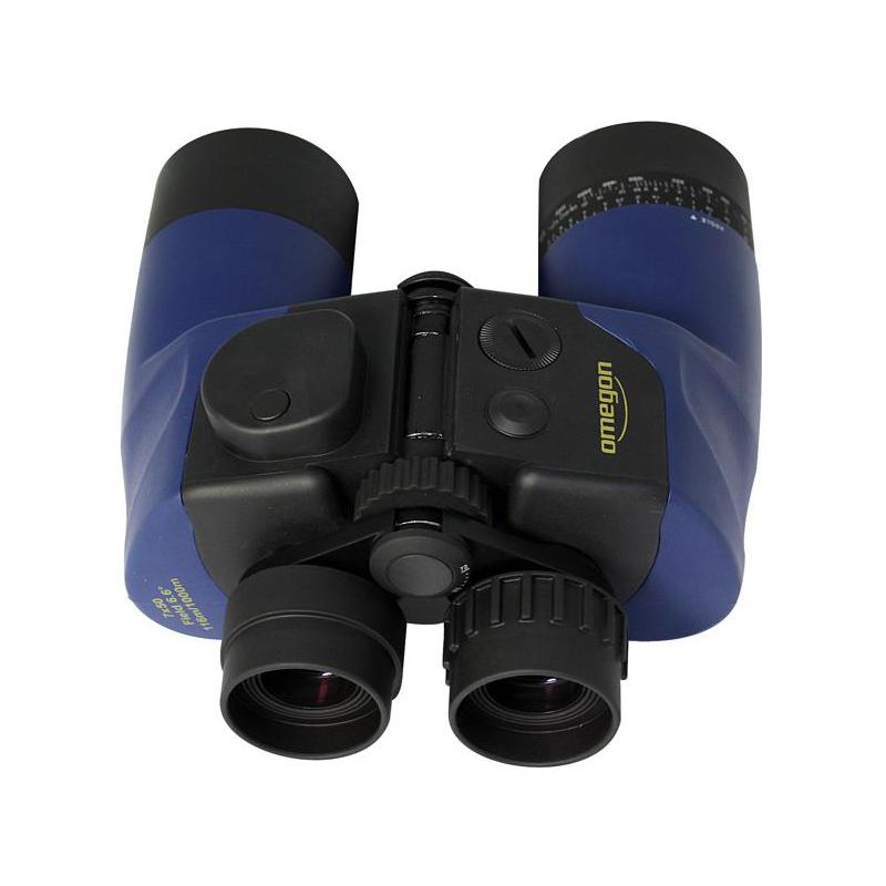 Omegon Seastar 7x50 binoculars with analogue compass set