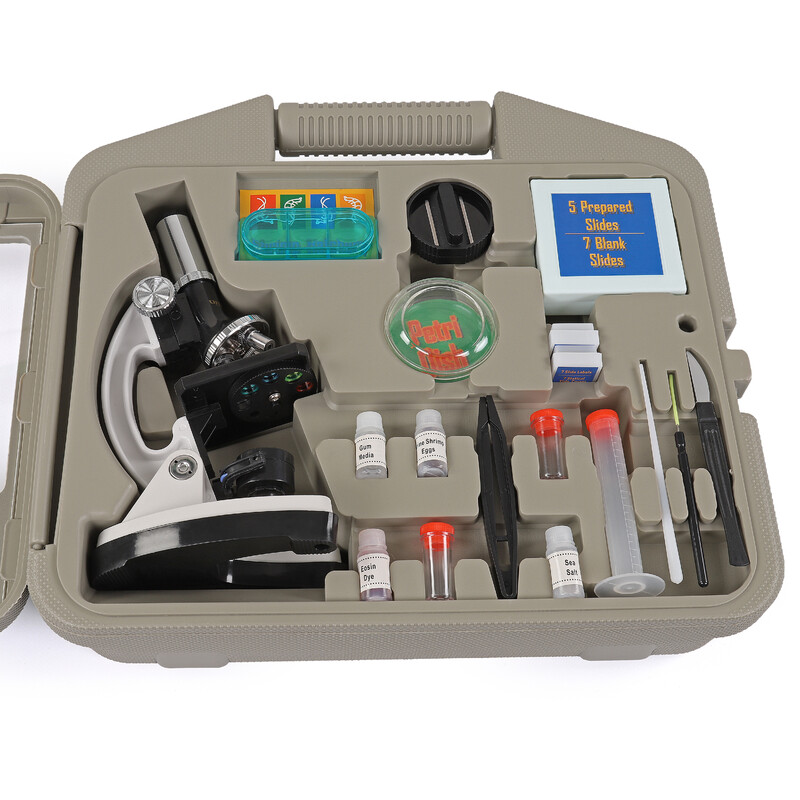 Omegon Microscope MonoView, Microscopy Set, 1200x