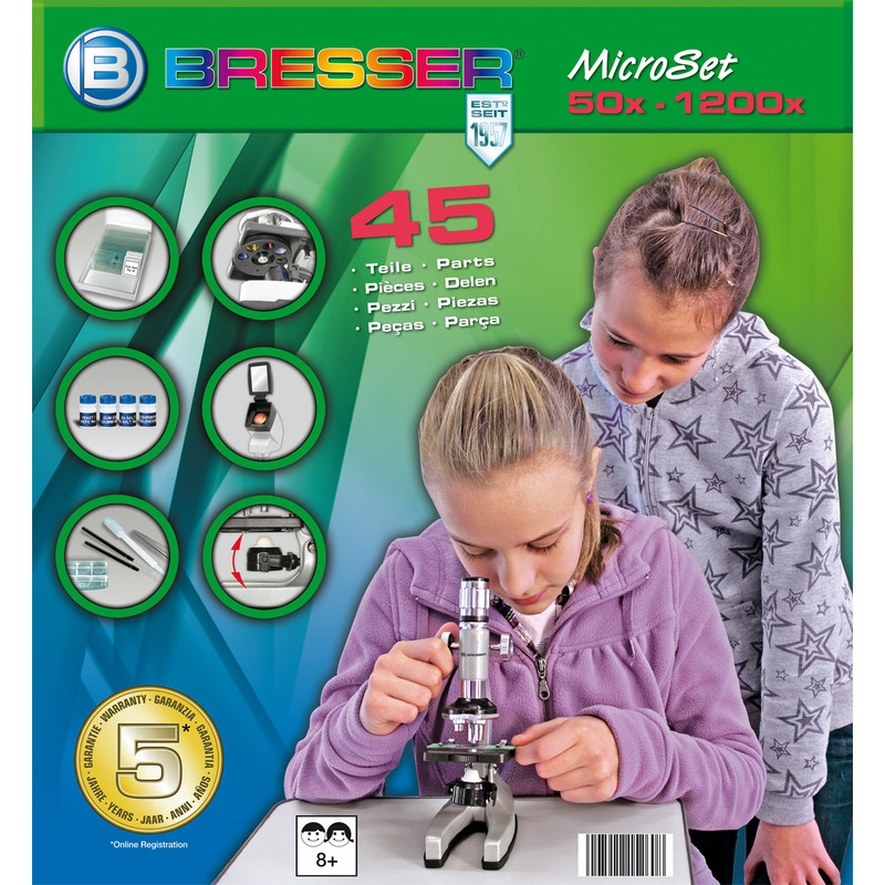 Bresser Junior Set de microscopio Biotar 300x-1200x