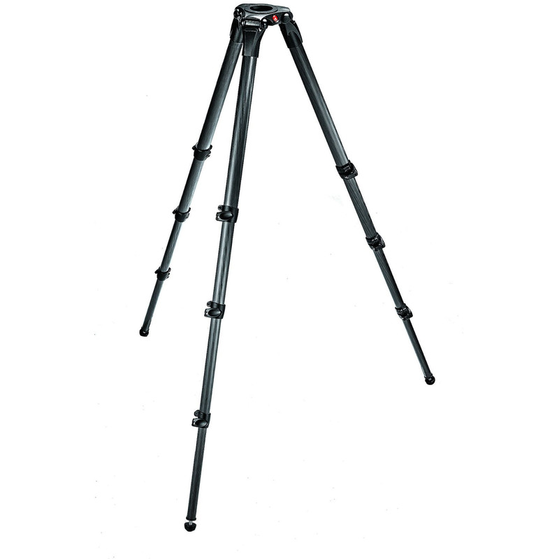 Manfrotto Treppiede Carbonio 536 MPRO treppiedi video con culla 75/100mml, monotubo, gambe telescopiche a tre sezioni