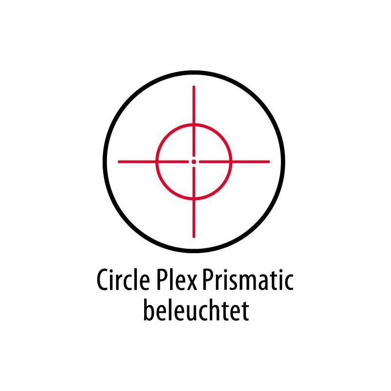 Leupold Riflescope Prismatic 1x14, dark brown, Circle Plex telescopic sight, illuminated