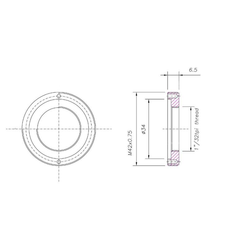 Baader Anello di estensione C-Mount da 1"C(i) a T-2(a)