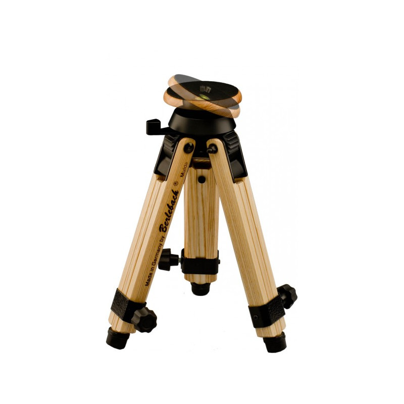 Berlebach Houten tripod Ministatief, met nivellering