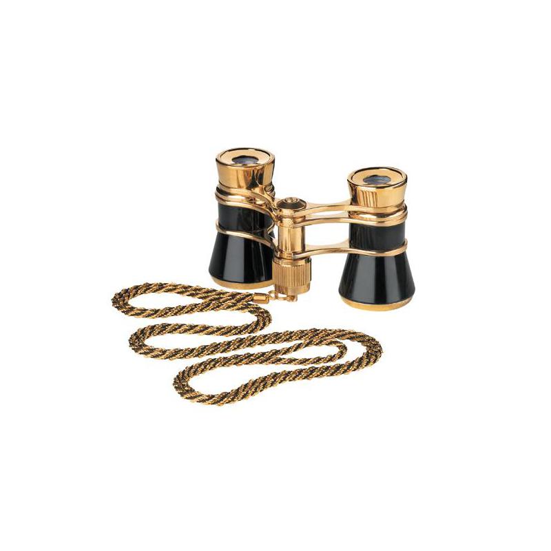 Eschenbach Binocolo da Teatro Opera glasses Glamour 3x25 black-gold con catenella