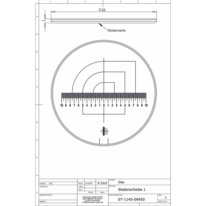 Schweizer Escala 1 para lupa de pie Tech-Line