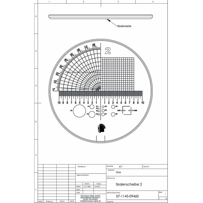 Schweizer Lente d`Ingrandimento Scala 2 per lenti d'ingrandimento da appoggio Tech-Line