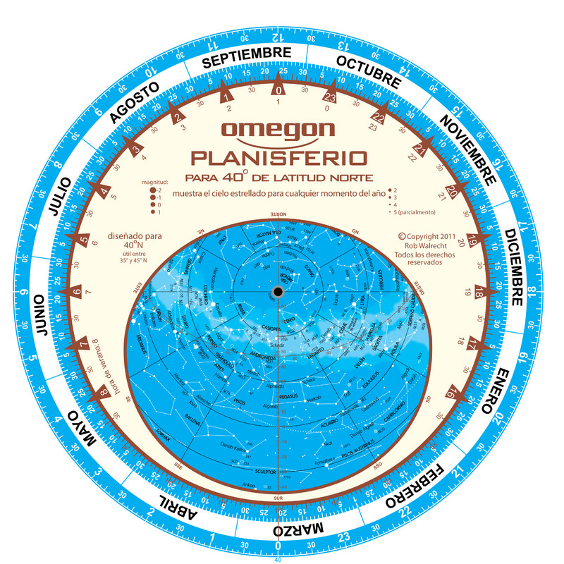 Omegon Carta Stellare Planisfero