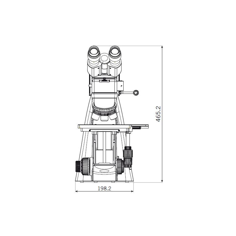 Motic Microscopio BA310 MET-T, trinoculare, (3"x2")