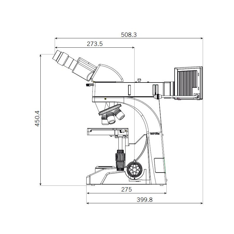 Motic Microscoop BA310 MET-T, binoculair, (3"x2")