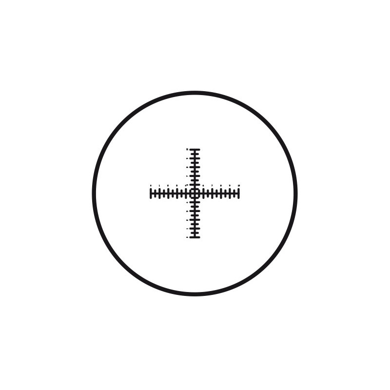 Motic dubbele schaalverdeling dradenkruis (10mm in 100 delen), (Ø 25mm)