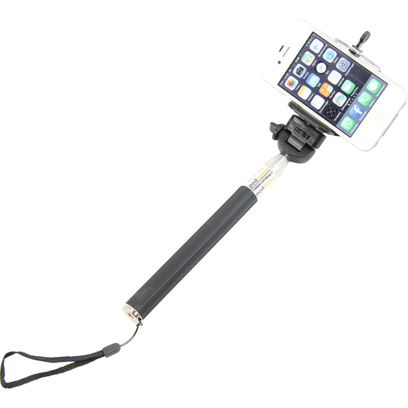 Aluminium monopod Selfie stick for Smartphones and compact cameras, pink