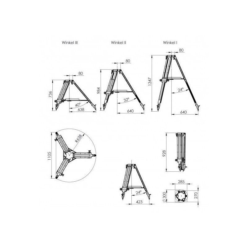 Berlebach Cavalletto Planet Skywatcher CQ350