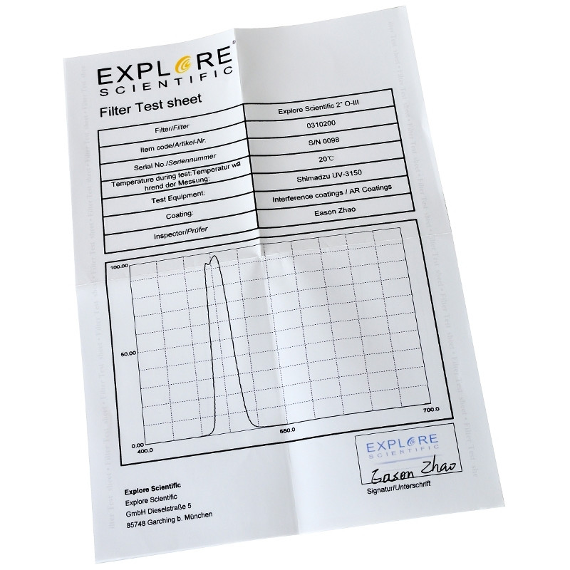 Explore Scientific Filtro OIII de 2"