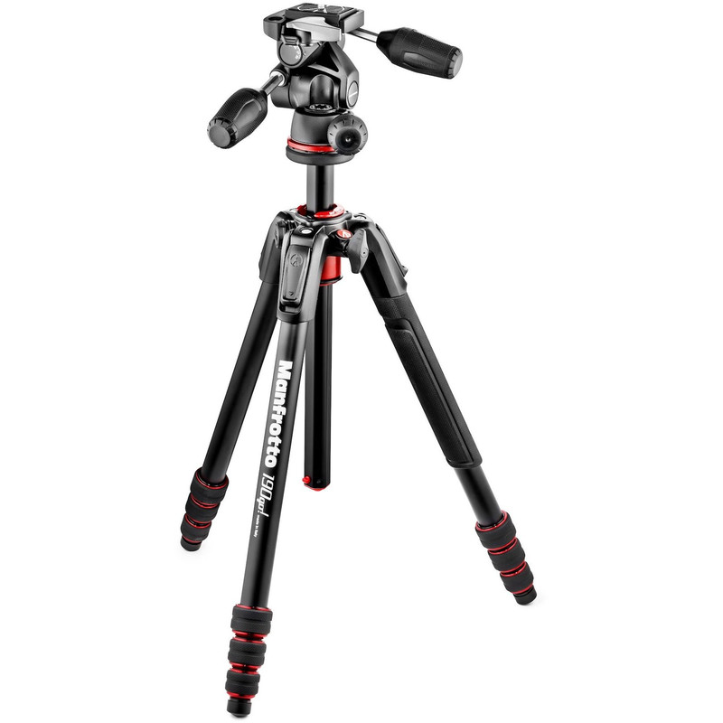 Manfrotto Aluminium tripod MK190GOA4TB-3W with 3-way tilt unit