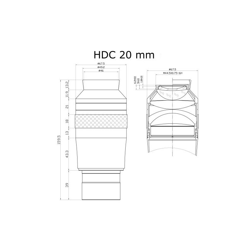 APM Oculare XWA HDC 20mm 100° 2"