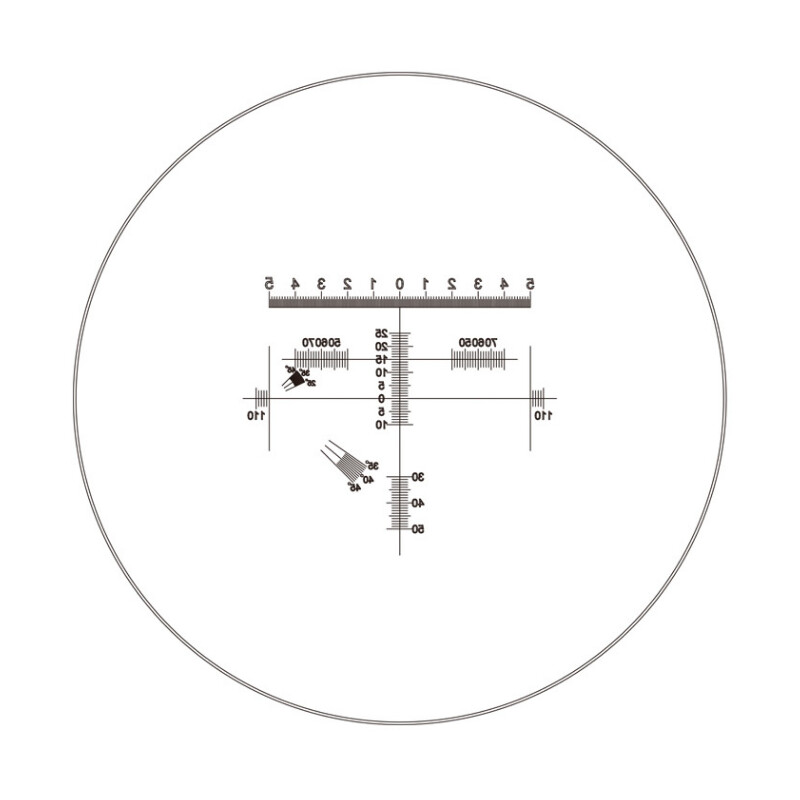 Motic Ocular micrométrico WF10X/23 mm, analizador de proporciones de diamante