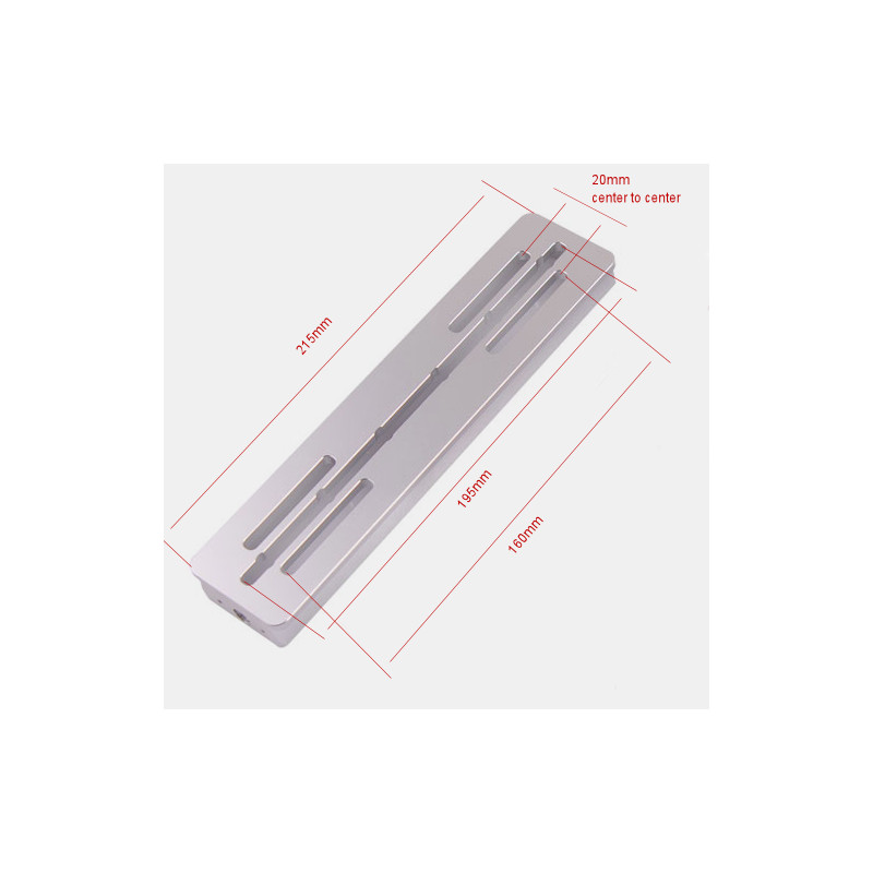 ASToptics PIASTRA UNIVERSALE "V" 215 MM CON BASE 50 MM (ROSSA)