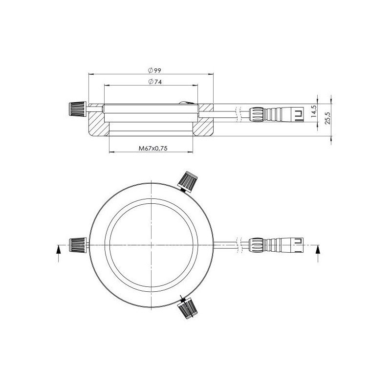 StarLight Opto-Electronics RL4-74 B, blue (470 nm), Ø 74mm