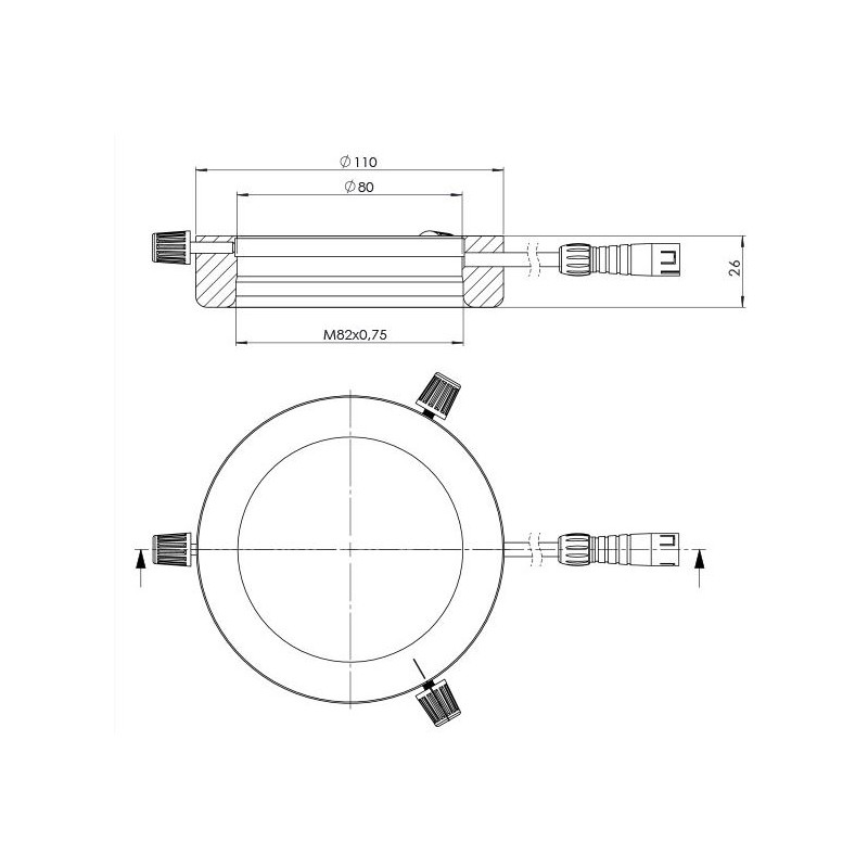 StarLight Opto-Electronics RL5-80 B, blue (470 nm), Ø 80mm