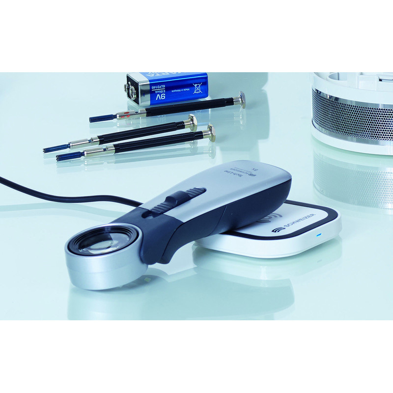 Schweizer Magnifying glass Tech-Line induction, 4500K, 2x,4x, Ø70, Ø20mm, bifocal