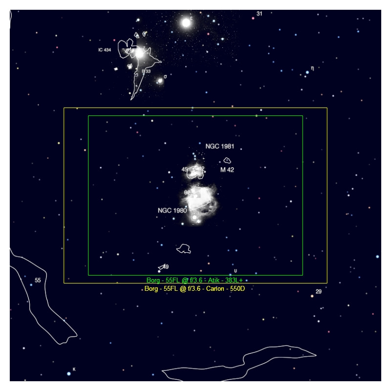 BORG Apochromatische refractor AP 55/200 55FL OTA Set